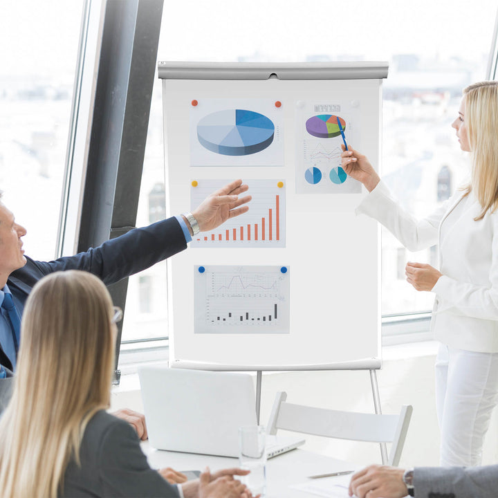 Whiteboard Flipchart FORTEZZA PRO - mit Seitenarmen