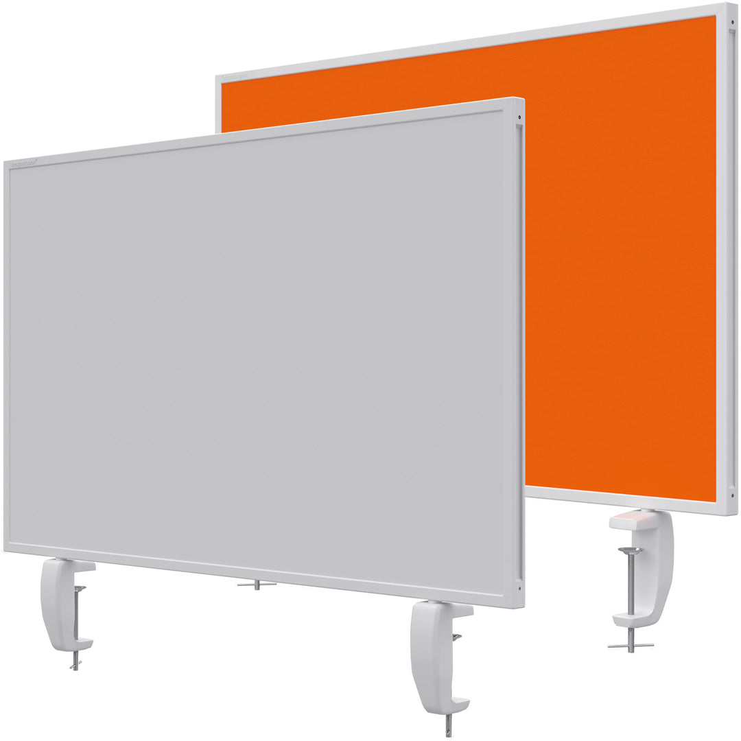 Tischtrennwand VarioPin - Whiteboard / Filz - 80x50 cm