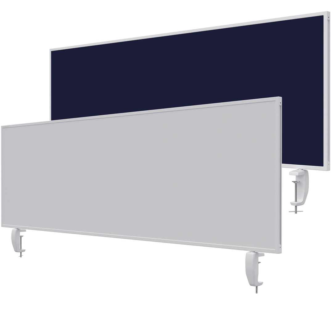 Tischtrennwand VarioPin - Whiteboard / Filz - 160x50 cm