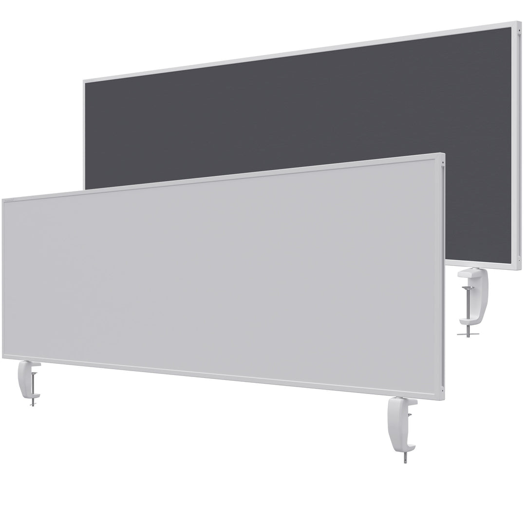 Tischtrennwand VarioPin - Whiteboard / Filz - 160x50 cm