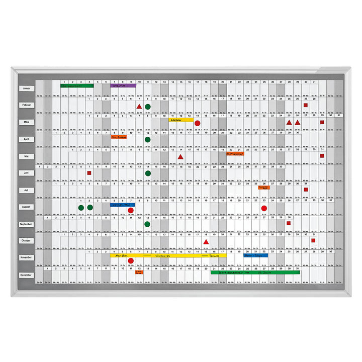 Die Jahresterminplaner Tafel - eine horizontale Planungstafel fürs ganze Jahr - HORIZON